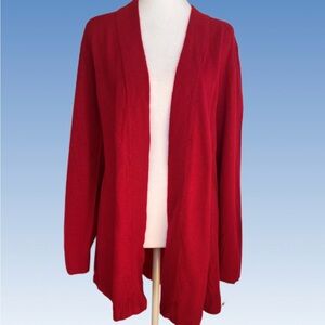 Karen Scott Bold Red Women's Cardigan Size L